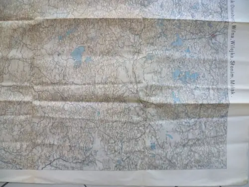 Riesige Kriegskarte I.WK Litauen Belarus 1917