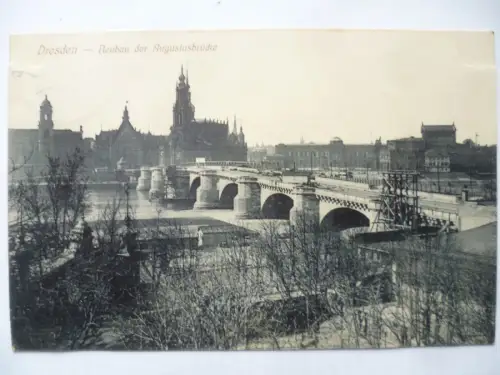 AK Dresden Neubau der Augustusbrücke Nr.1838