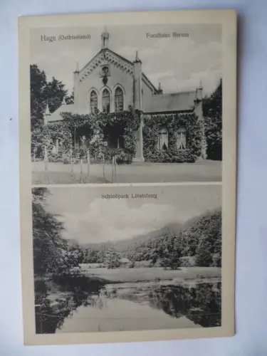 AK Hage Ostfriesland Forsthaus Berum + Schloßpark Lütetsburg