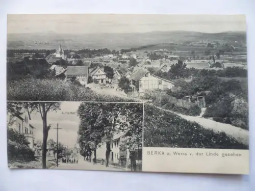 AK Berka an der Werra Untertor + Ort von der Linde gesehen