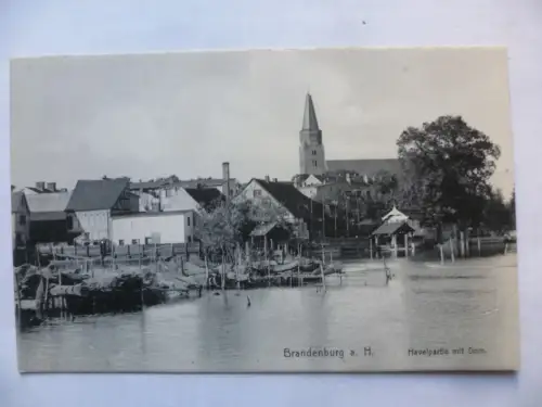 AK Brandenburg Havel Havelpartie mit Dom