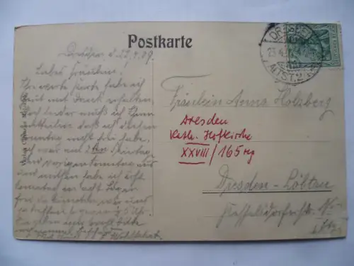 AK Dresden Interimsbrücke mit dem Rest der alten Augustusbrücke 1907V