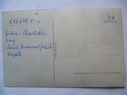 AK Berlin Charlottenburg Kapelle Mariä-Himmelfahrt