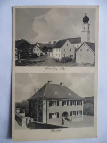 AK Dünzling Niederbayern Kirche Pfarrhof