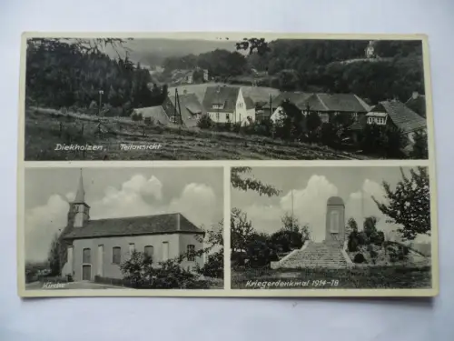 AK Diekholzen Teilansicht Kirche Kriegerdenkmal