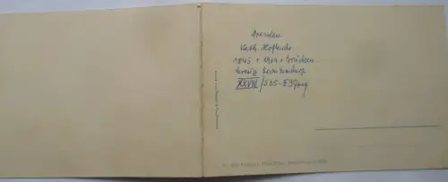 Doppel-AK Dresden Augustusbrücke Hochwasser 1845 u. Niedrigwasser 1904