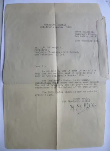 Indien 3 Aerogramme 1950er jahre