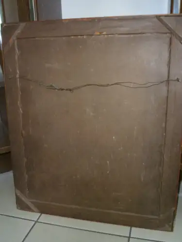 Dresden Frauenkirche im Winter Fritz Beckert Farblithographie