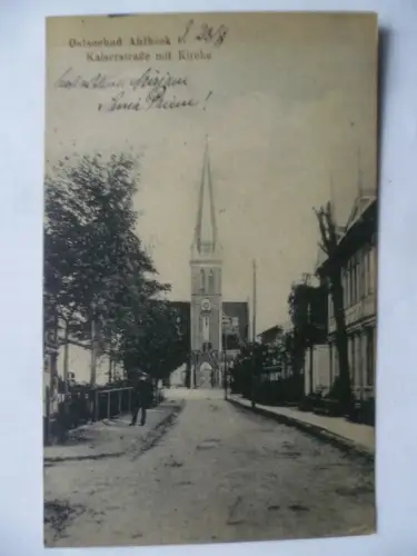 2 AK Ostseebad Ahlbeck Kaiserstraße Kirche u. Schulhaus