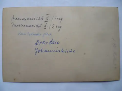 AK Dresden Johannes-Kirche Konfirmation 2 Anichten u. Porträt