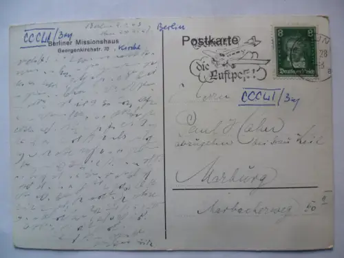AK Berlin Berliner Missionshaus Georgenkirchstr. 70