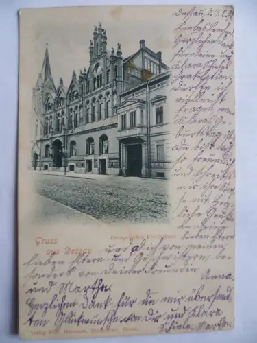 AK Dessau Evangelisches Vereinshaus