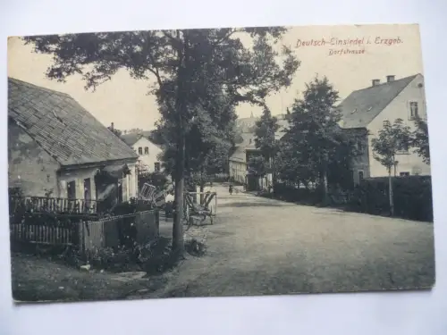 AK Deutsch-Einsiedel im Erzgebirge Dorfstraße