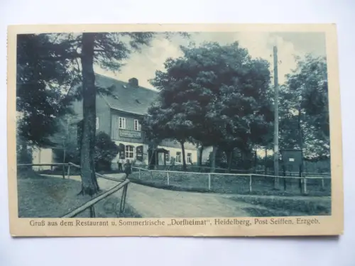 AK Heidelberg Post Seiffen Restaurant und Sommerfrische "Dorfheimat"