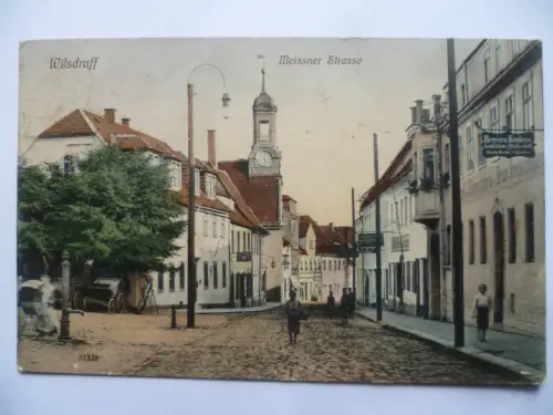 AK Wilsdruff Meissner Straße