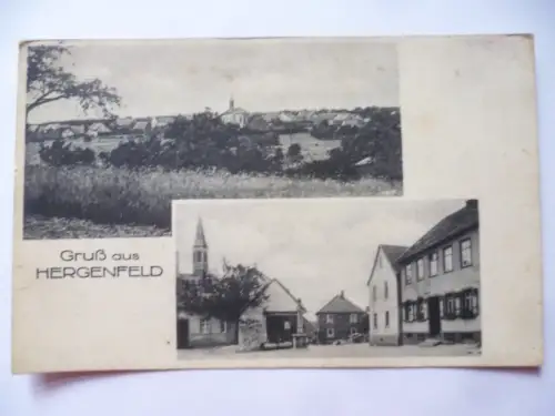 AK Hergenfeld Ortsansicht und Straßenansicht