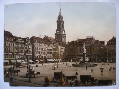 Dresden Altmarkt Photochrom um 1900