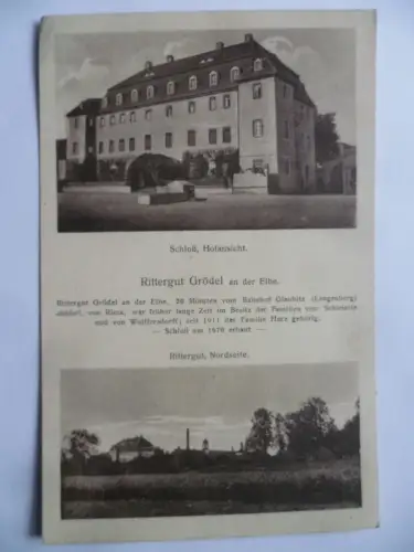 AK Nünchritz Rittergut Grödel an der Elbe