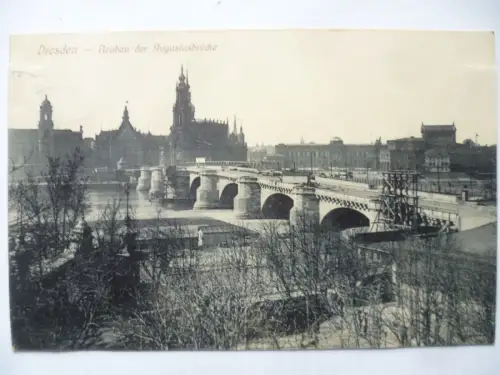 AK Dresden Neubau der Augustusbrücke Nr.1838