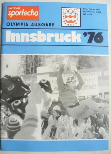 Sportecho Sonderheft Olympia-Ausgabe Innsbruck 1976