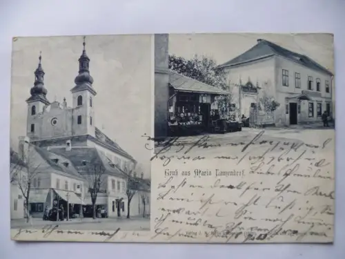 3 AK Maria Lanzendorf Kirche Gasthaus Kapelle