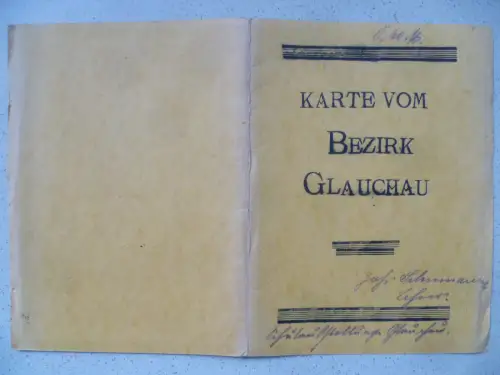 Karte vom Bezirk Glauchau 1930er Jahre