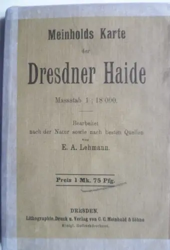 Meinholds Karte der Dresdner Haide Maßstab 1:18000