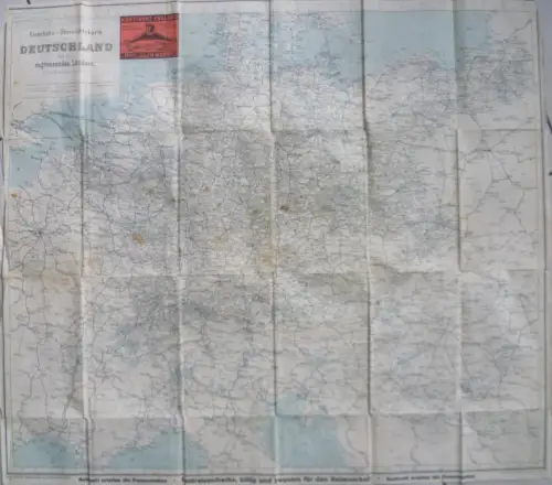 Eisenbahn-Übersichtskarte von Deutschland u. angrenzenden Ländern vor 1914