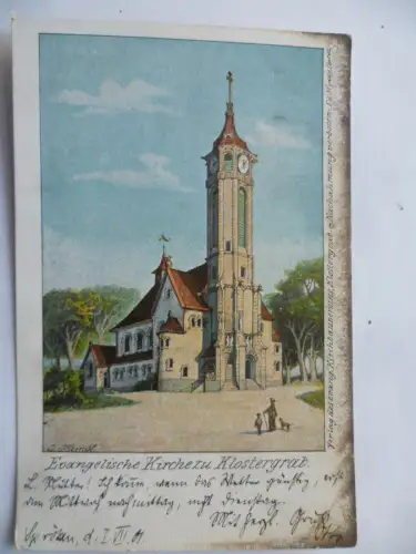 AK Klostergrab Böhmen Evangelische Kirche