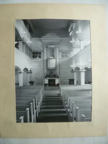 Großes Originalfoto Inneres der Evang. Kirche Limbach bei Chemnitz