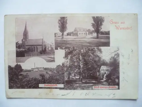 AK Warmsdorf Zuckerfabrik Kirche Kapelle