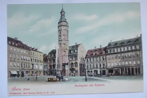 AK Gera Reuss Marktplatz mit Rathaus