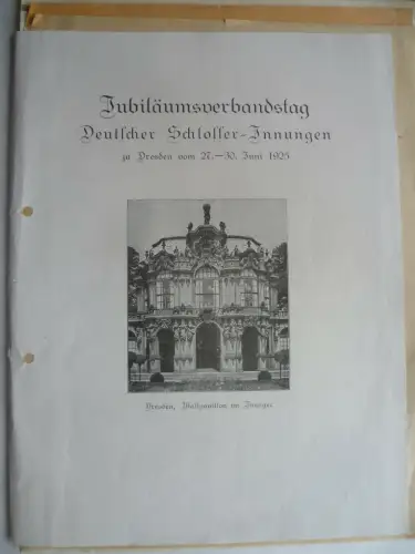 Großes Konvolut Schlosser-Innung Deutschland + Sachsen 1925-27