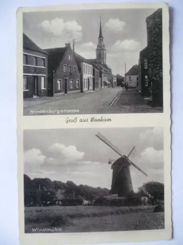 AK Wankum Hindenburgstraße Windmühle
