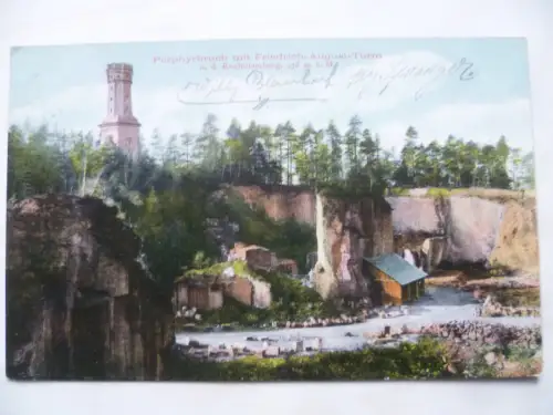 AK Rochlitz, Porphyrbruch mit Friedrich August-Turm a. d. Rochlitzerberg