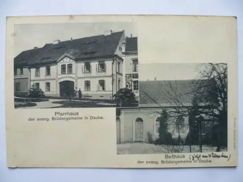 AK Dauba Pfarrhaus u. Bethaus der evang. Brüdergemeine