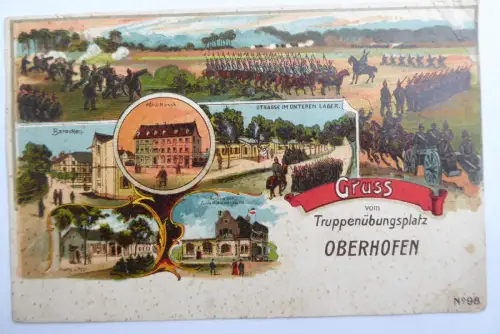 Litho-AK Truppenübungsplatz Oberhofen
