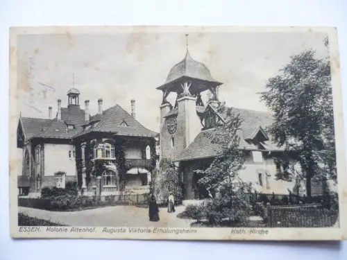 2 AK Essen Kolonie Altenhof Kath. Kirche