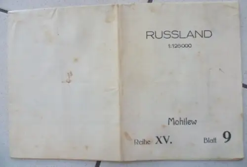 Kriegskarte I.WK Russland Mohilew Reihe XV Blatt 9