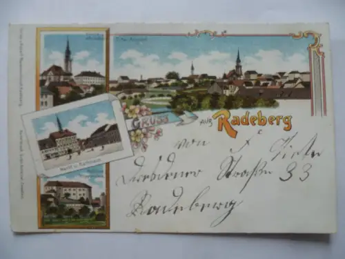Litho-AK Radeberg 4 Ansichten