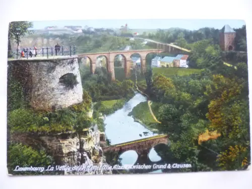 AK Luxembourg La Vallée del Alzette Die Alzette zwischen Grund und Clausen