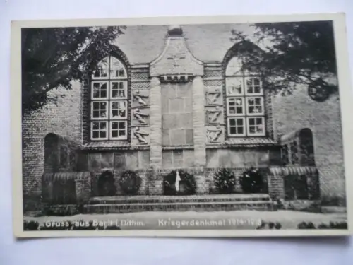 2 AK Barlt i. Dithm. Kriegerdenkmal - Wohnhaus Gustav Frenssen