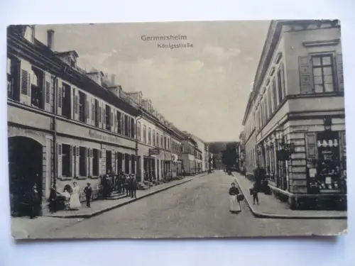 AK Germersheim Königsstraße Gasthaus zum grünen Baum
