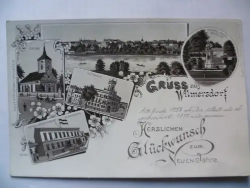 Litho-AK Berlin Wilmersdorf Glückwunsch zum Neuen Jahre