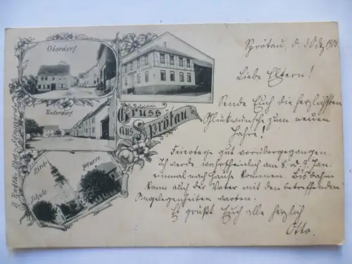 AK Sprötau Kr. Sömmerda 4 Ansichten Lichtdruck