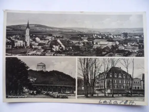 AK Saal an der Donau Panorama Befreiungshalle Donau-Hotel