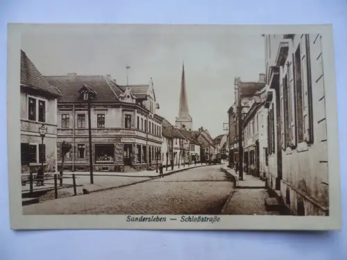 AK Sandersleben Schloßstraße