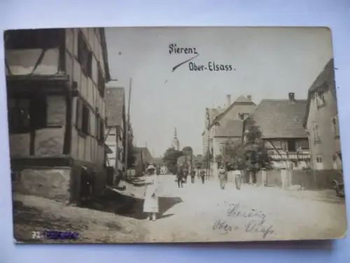 Foto-AK Sierentz Ober-Elsass I.Weltkrieg