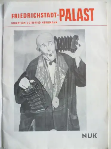 Programmheft Berlin Friedrichstadtpalast O.F. Weidling um 1960