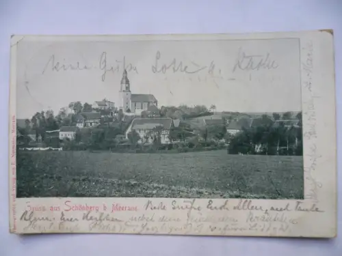 AK Schönberg bei Meerane Blick auf die Kirche